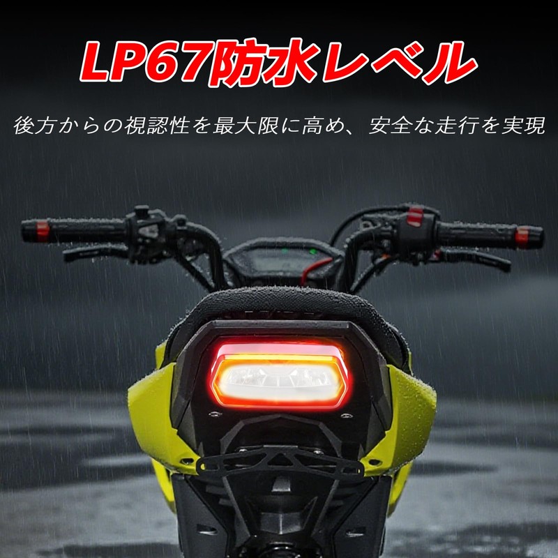 JFG Motorcycle Tail Lamp Turn Signal Integrated 12V LED Compatible