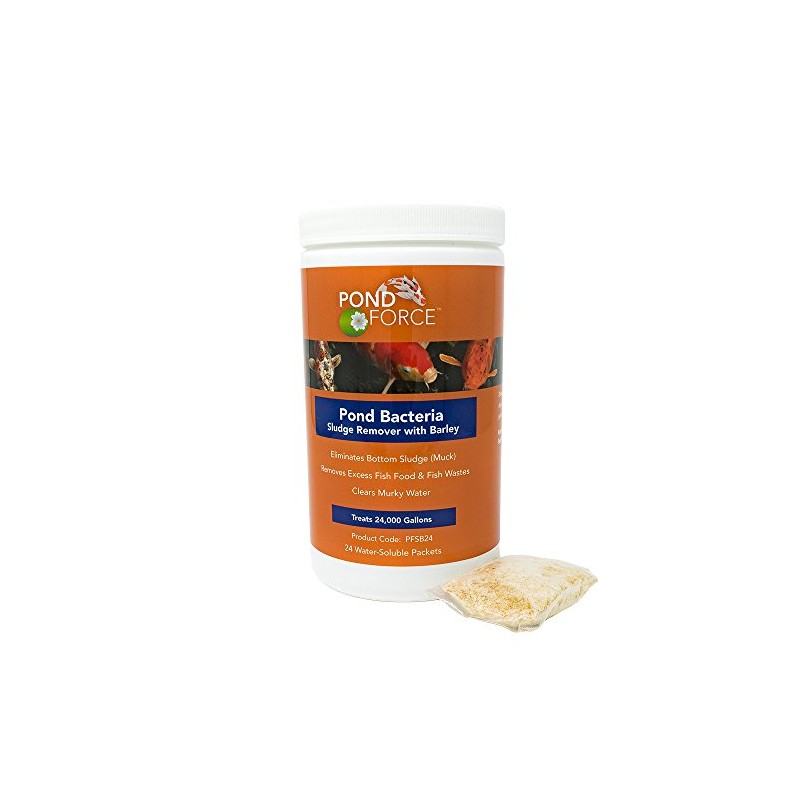 Pond Force Pond Bacteria Sludge Remover with Barley, Treats 24,000