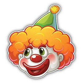 JJH Inc Magnet Clown Face Smile Cone Hat Flexible Vinyl Magnet Waterproof Car Magnetic Bumper Sticker 5"