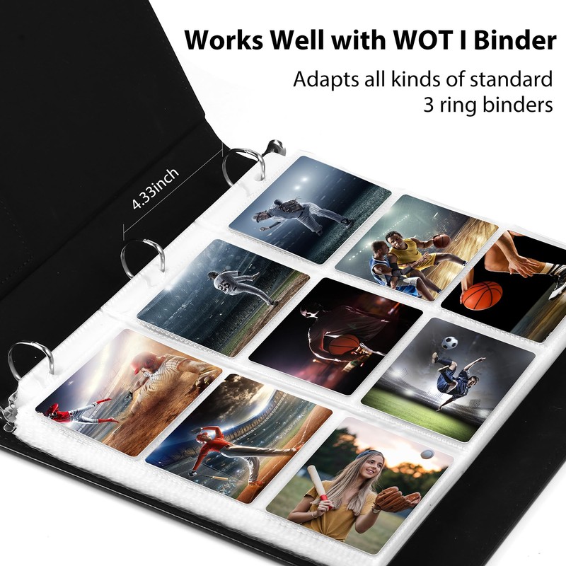 WOT I 9-Pocket Trading Card Sleeves, 1440 Pockets Double-Side Card