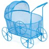 Adorable Baby Shower Centerpiece, Decorative Stroller Carriage Basket, Blue, 8-inch