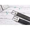 Lacoste LB84670 Men's Cow Leather Business Belt, dark brown