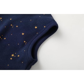 Owlivia Organic Cotton Baby Sleeping Bag 0.5 Tog Boys Girls Sleeping Bag, Portable Baby Blanket with 2-Way Zip (Starry Sky, 12-18 Months)