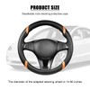 Sandfren Carbon Fiber Car Steering Wheel Cover, 15 Inch Breathable
