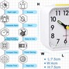 Night Light Small Alarm Clock | Silent Non-Ticking Quartz Clock