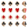 CHGCRAFT 16Pcs 4Styles Poker Playing Card Suits Alloy Enamel Pins