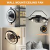 Wall Mount Fan with Remote/App Control, 16" Quiet Wall Mounted