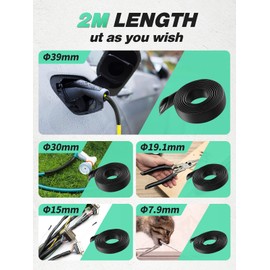 3:1 Heat Shrink Tubing Diameter 7.9 mm & 2 m Length, Heat Shrink Tube Sold by the Metre, Waterproof, Insulating Tape, and Cable Connecting Heat Shrink Tubing, 5 Diameter Options (Black)