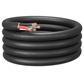 FIRMERST 10 Gauge 4 Conductor Portable Power Cable 6Ft, 10/4 300V SJTW Electrical Wire for Heavy Tool EV Generator Welding
