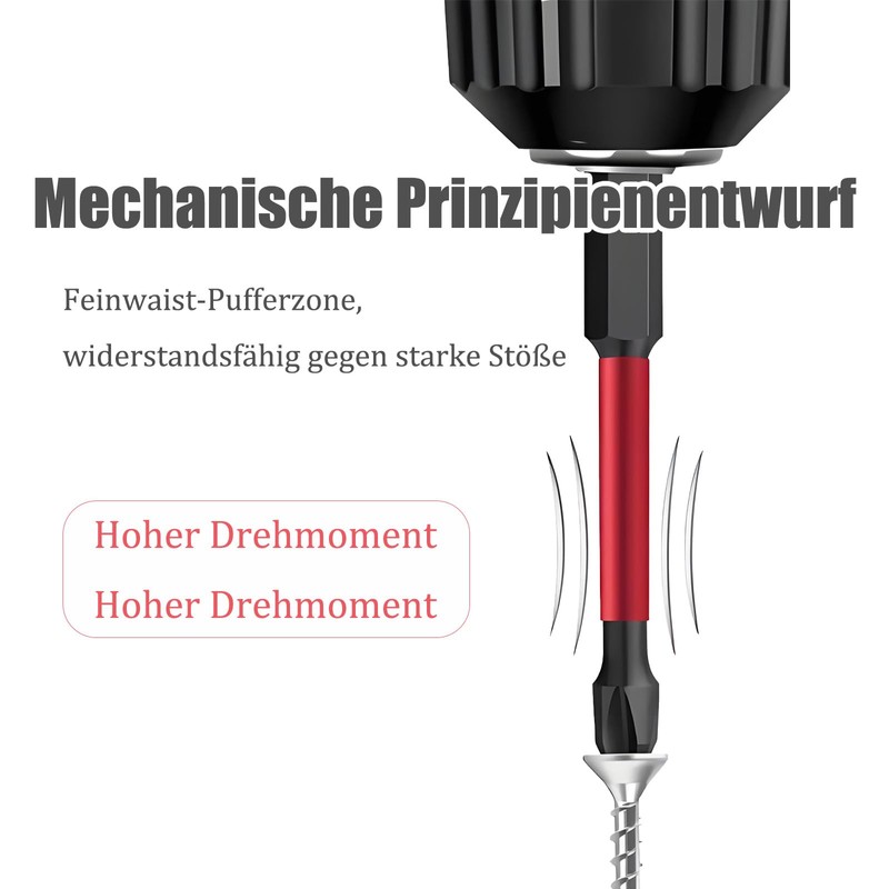 1 Set Screwdriver Bit Set, 6 Size PH2 High Strength