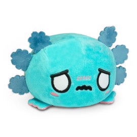 TeeTurtle - The Original Reversible Axolotl Plushie - Pink + Blue - Cute Sensory Fidget Stuffed Animals That Show Your Mood
