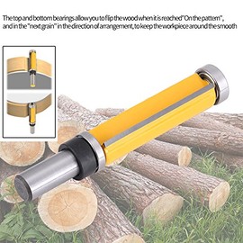 Guía Recta Acabado de Borde Herramienta de Acabado Vástago con Rodamientos para Carpintería 2-1/2"L x 3/4''Dia x 1/2"