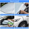 GOHHME Sonnenschutz Auto Frontscheibe Windschutzscheibenabdeckung Faltbar mit 5 Magneten 4