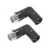 3-Pin XLR 90 Degree Adapter, Adjustable Male to Female Right