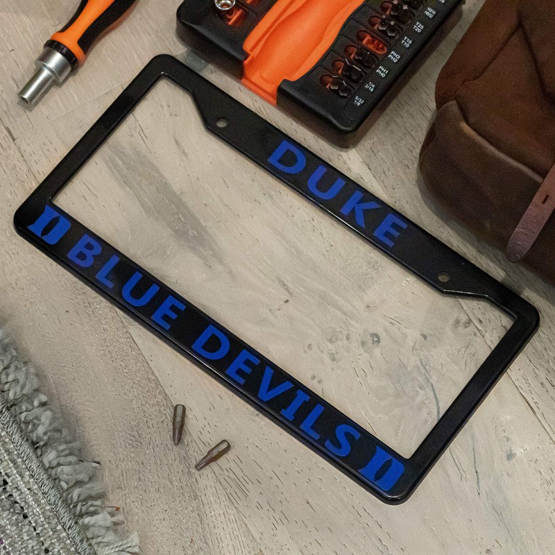 EliteAuto3K Duke Blue Devils License Plate Frame Cover – Black