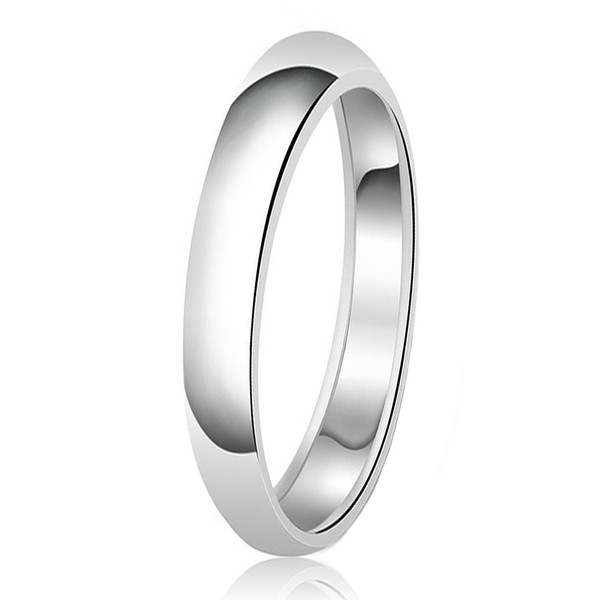Tioneer 3mm Stainless Steel 316L Classic Plain Wedding Band Ring