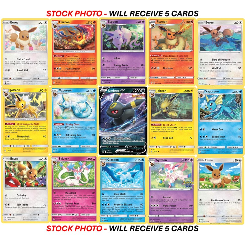 Pokemon Eevee Card Bundle - Guaranteed 1 Ultra Rare -