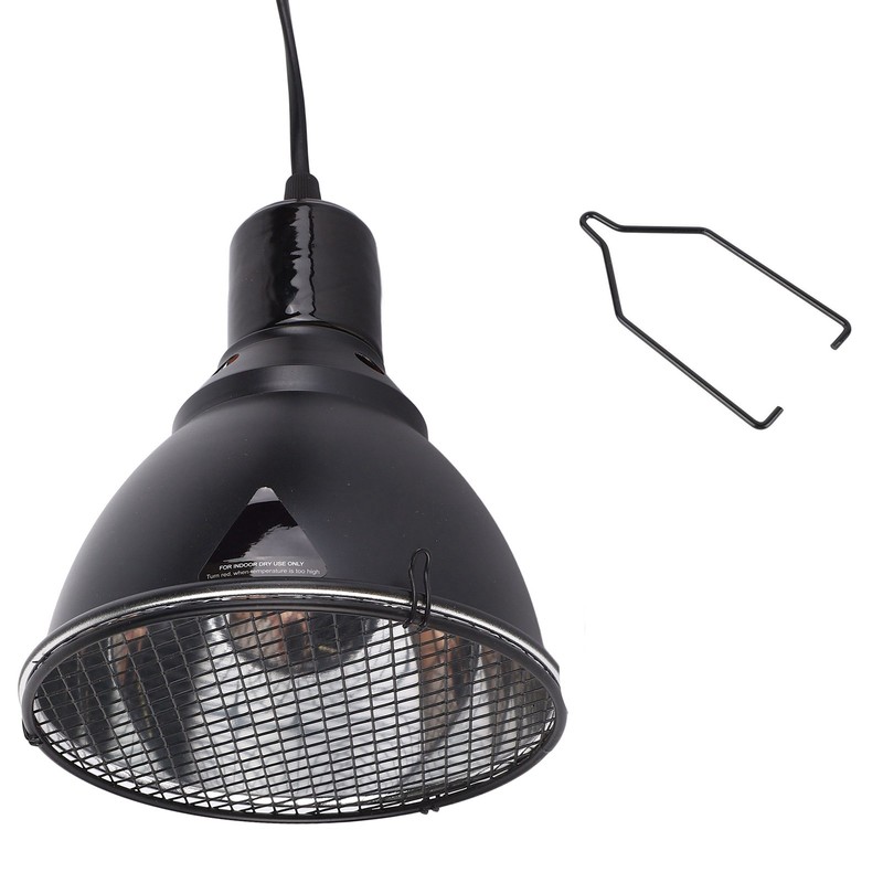 5.5in Reptile Lamp Fixture Uniform Heating Professional Shallow Dome Lamp