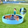 Bilibara 71'' Foldable Dog Pool, Sprinkler Pool for Kids, Non-Slip