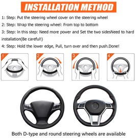 CGEAMDY Car Steering Wheel Cover, Breathable Universal Steering Wheel Cover, Sport Non-Slip Universal 38 cm Steering Wheel Cover, Steering Wheel Cover (Black and Red)