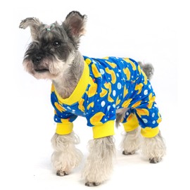 PUPTECK Soft Fleece Dog Pajamas for Small Medium Dogs, Dog Onesie Puppy Sweaters Clothes Jumpsuit Pjs, Cute Jammies Cat Coat Pet Costume Apparel