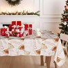 WedDecor Christmas Table Cloth Rectangle Polyester Tablecloth with Merry Christmas