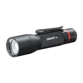 COAST HX5 360 Lumen LED Flashlight, Pure Beam Focusing, Slide Focus, Pocket Clip, Weatherproof, Pocket Sized, Battery Included