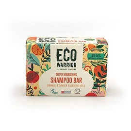 Eco Warrior Deeply Nourishing Shampoo Bar - Pink Clay and a Blend of Pure Orange & Ginger Essential Oils to Promote Healthy Hair - Natural, Eco Friendly, Vegan and Cruelty Free Shampoo - 100g