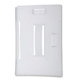 Multi Card Badge Holder - Lightweight, Semi-Hard Plastic Open Face Case for Up to 4 Standard Size Cards - Badge, Credential, Pass, Permit - Horizontal or Vertical Hold by Specialist ID