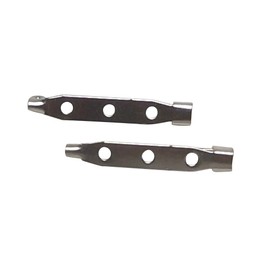 50PCS 20/25/30/38/45mm Silver Plated Metal Back Brooches Bar Pin (38mm) by Chenkou Craft