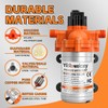 RV Water Pump 12V Quiet, 3.5GPM 45PSI Self-Priming RV Water