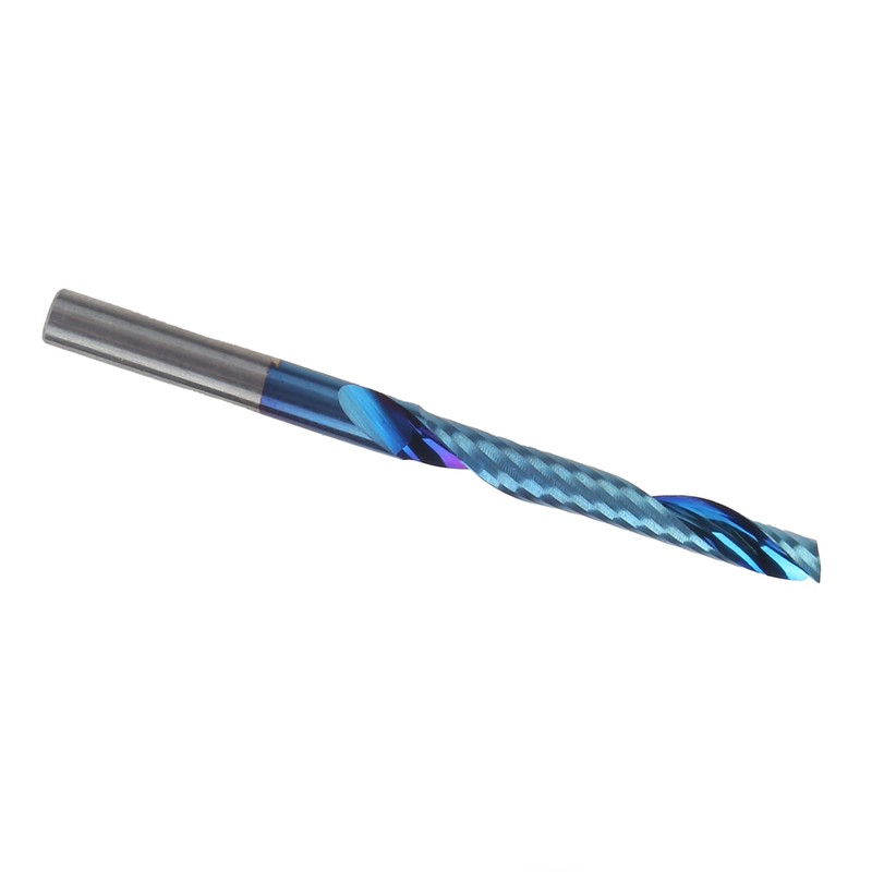 Single Flute Cutter Tungsten Steel Spiral End Mill Straight Shank