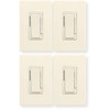 WACD-LA-SP-L Pack of 4 Wi-Fi Smart Dimmer Switch, Light Almond,