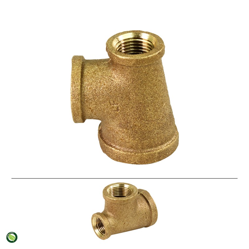 Supply Giant CSSU1124 1-1/2''-Inch x 1-Inch Lead-Free Brass Reducing Tee