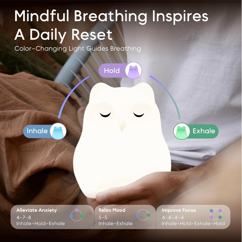 Breathing Pal 'Bella'- Mindfulness Breathing Light, Guided Visual Meditation Breathing