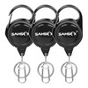 SAMSFX Fly Fishing Zinger Retractor for Gear Tools Holder 3PCS