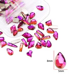 100PCS Mix Shape Rhinestone,Nail Rhinestone Stickers,Flat Back Rhinestone,Glass Rhinestone Gems for Craft DIY Nail,Champagne Gold