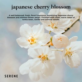 Hidden Label Large Scented Candle, Japanese Cherry Blossom, 30oz 3 Wick Huge Candle, Serene Collection Slow Burn Natural Soy Candles for Home Scented