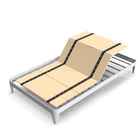 BBX-G Foldable Box Spring,80"x 57",Mattress Support Wooden Bunkie Board, Double Deck Bed, Large Bed Board Supported by Mattress,No Assembly Needed