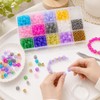 Rondelle Glass Beads for Jewelry Making with Organizer Box