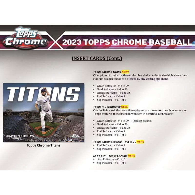 2023 Topps Chrome Baseball 8 Pack Blaster Box