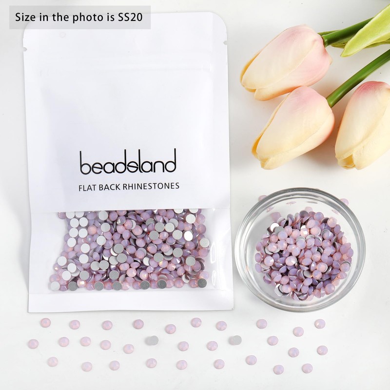 Beadsland 1440pcs Flat Back Crystal Rhinestones Round Gems for Nail