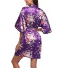 Women's Floral Silk Kimono Robes Bridesmaid Satin Robes Wedding Party