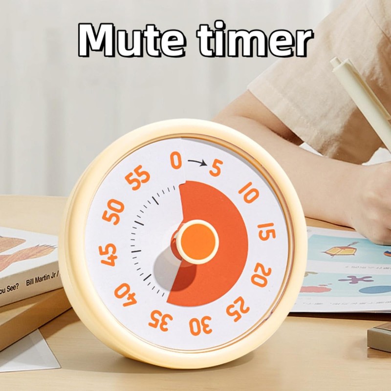 Visual Timer for Kids, 60-Minute Countdown Timer for Classroom Office