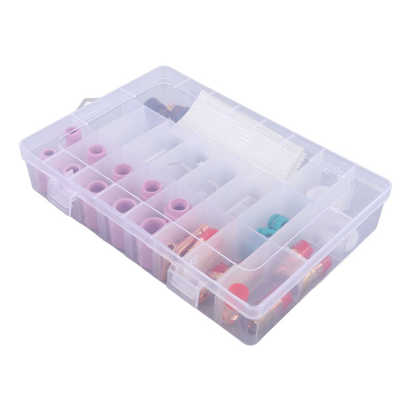 56Pcs TIG Welding Torch Accessories Kit Ceramic Nozzle Glass Cup