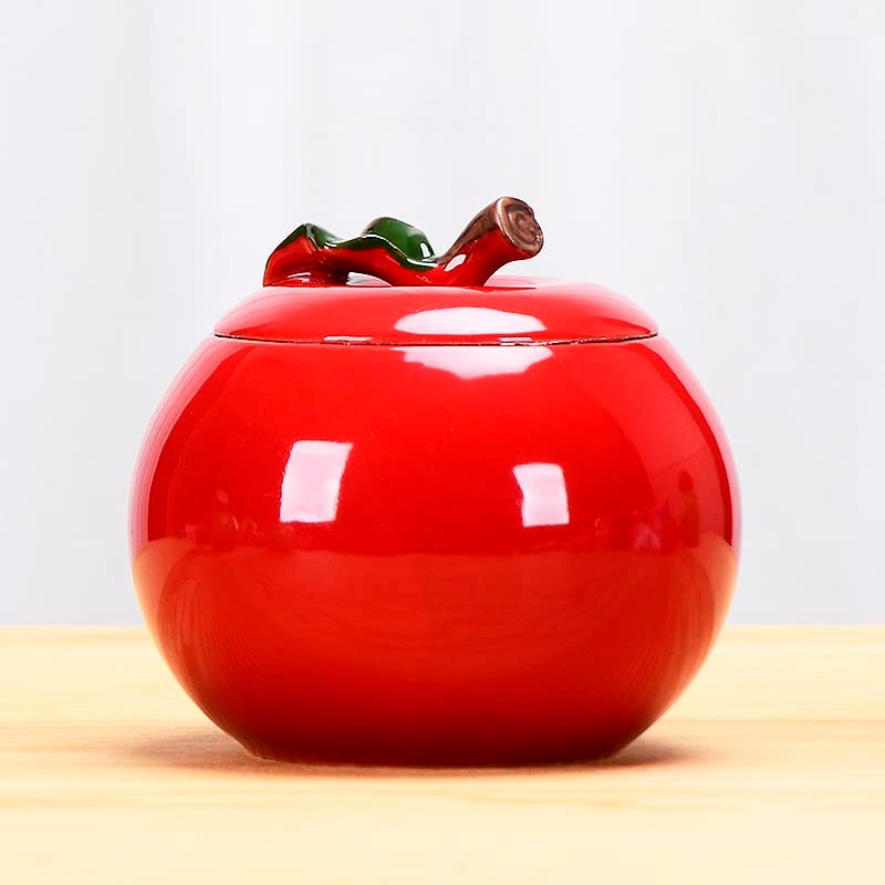 Mozacona Ceramic Apple Shape Container Sugar Bowl Candy Dish Food