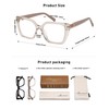 AMOMOMA Oversized Square Reading Glasses for Women,Trendy Blue Light Computer