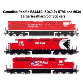 Canadian Pacific ES44AC and SD40-2s  Large Weatherproof Stickers Andy Fletcher