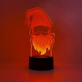 VertriebsArena GmbH Santa Christmas LED Lamp Light, Changing Mode with 3 Different Colours