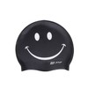 IST Silicone Smiley Face Swimming Cap (Black)